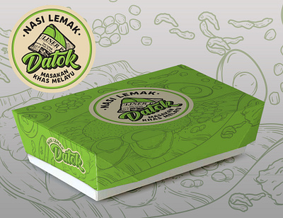 Datok - Nasi Lemak branding logo packaging
