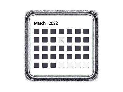 Brutalist Retro Calendar brutalism graphic design ui ux visual design
