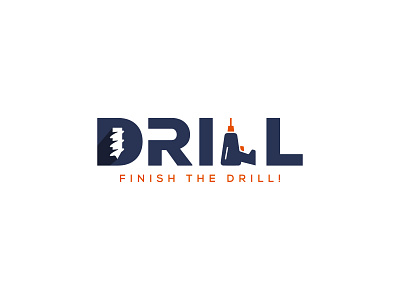 Drill brand identity branding construction creative drill drilling graphic design lettermark logo design logodesign logomark logos logotype minimalist logo modern logo unique vector wordmark