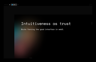 Intuitiveness as trust cryptocurrency design minimal ui