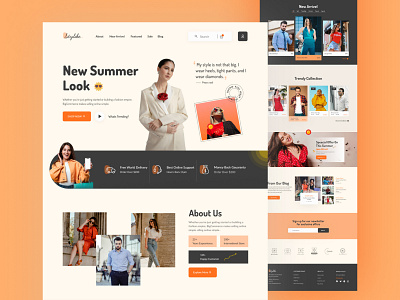 Fashion E-commerce Landing Page e commerce e commerce home page e commerce web fashion e commerce fashion e commerce home page fashion e commerce landing page fashion web template fashion web ui landing page design online store landing page template design ui ui design ui kit web template web ui