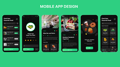 Mobile app design Restrurant app design app branding design graphic design illustration logo typography ui ux vector