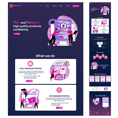 Website landing page animation app design figma homescreen illustration logo ui