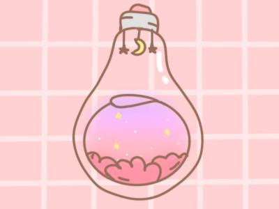 Kawaii Lightbulb ~By Nadia~ illustration