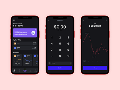 Trade App Concept app concept crypto design exchange product design trade ui ui design ux ux design ux ui design wallet