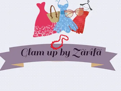 Glam up by Zarifa (Official Logo) design logo