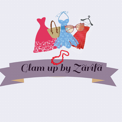 Glam up by Zarifa (Official Logo) design logo