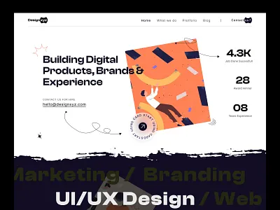 Digital Agency Landing Page. agency agency website branding company design designer digital digital agency interface landing page marketing agency protfolio ui design uiux design web web design website design