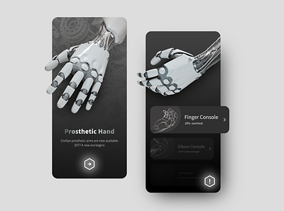 Prosthetic Hand design ps ui