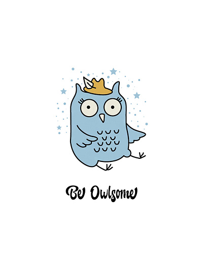 Be Owlsome artwork design drawing illustration vector