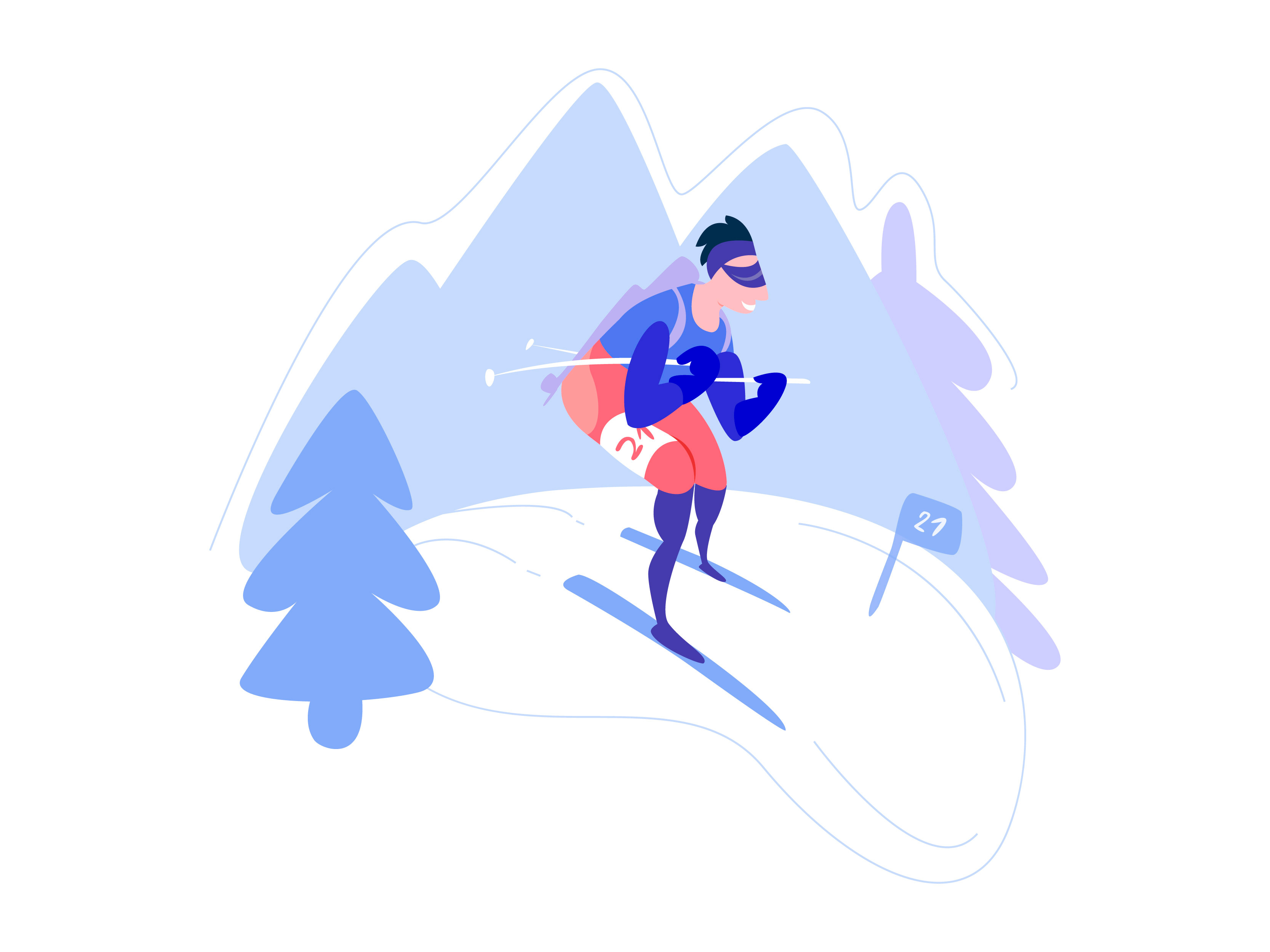 Example of Winter biathlete