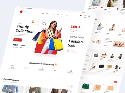 BelanjeBae - E-commerce Landing Page branding e commerce e commerce design e shop fashion app landing page marketplace online shop online store product product cart product design shop store ui uidsign ux web website