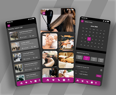 Beauty Service App animation app beautyservices design graphic design illustration salonservices spaapp ui ux