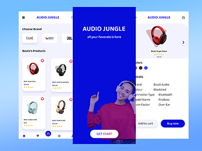 E-Commerce mobile app design adobe xd app app design audio jungle e commerce app design figma graphic design mobile app design ui ui design ux experience we design website design xd