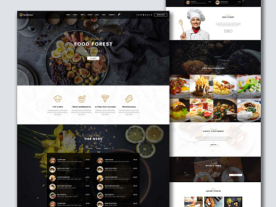 Restaurant Website food landing page landing page restaurant restaurant restaurant website ui uiux ux web ui
