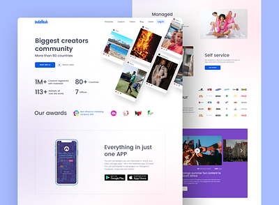 Homepage design concept clean concept design digital global homepage influencer interface international landing page marketing platform ui uidesign ux web webdesign