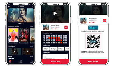 Becinema UI Design animation graphic design ui