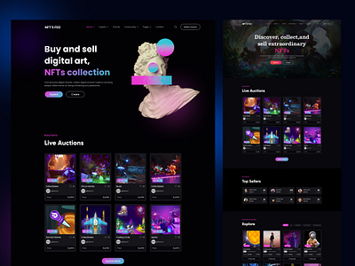 NFT’SFeo - Marketplace Website Template bitcoin blockchain crypto crypto nft cryptocurrency enefti ibid ico metamask nft nft auction nft marketplace