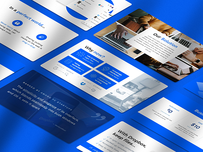 Dropbox Pitch Deck blue cloud dropbox enterprise fundraising investor investor presentation mockup template pitch deck pitch deck examples powerpoint powerpoint template ppt presentation saas software startup storage template venture capital