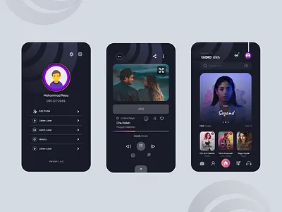 Music App app app design branding design graphic design music app music app design music app screen ui ux vector