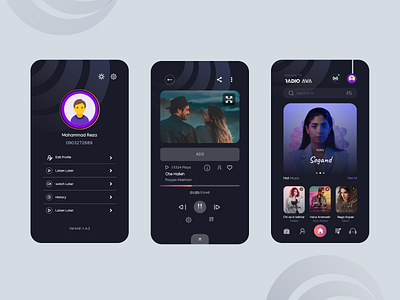 Music App app app design branding design graphic design music app music app design music app screen ui ux vector