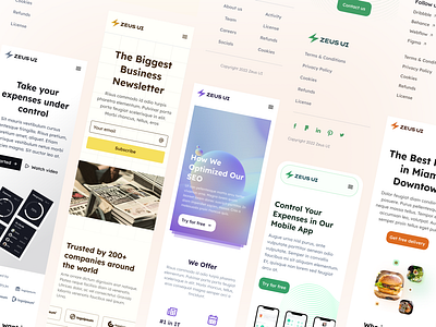 Zeus ⚡ UI - Figma Web Design UI kit adaptives landing page landing ui kit mobile mobile version mobile website responsive ui kit web ui kit