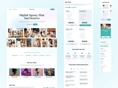 Zeus ⚡ UI - Figma Web Design UI kit agency website landing page landing ui kit light web mobile adaptives responsive tablet responsive ui kit webdesign website website responsive