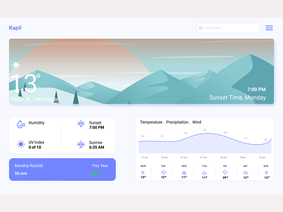 Weather app design for desktop adobe xd app design desktop app design figma graphic design mobile app design today weather check app tomorrow weather check app ui ui design weather app design weather app design for desktop
