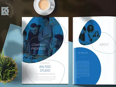 Free Blue Project Proposal a4 agency blue brand brochure company corporate indesign infographic layout letter pitch pitch deck print print template project project proposal proposal template templates