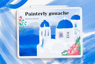 Free Painterly gouache brushes acrylic artistic brushes color design dry brush gouache gouache brushes gouache procreate graphic design oil paint brush paint brushes palette paper procreate procreate brush procreate brushes texture texture brushes