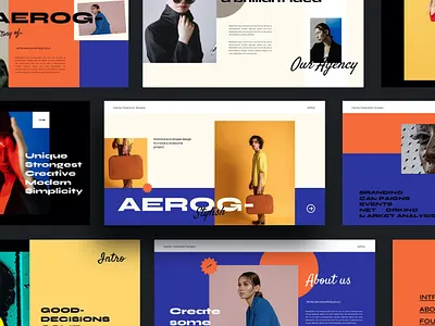 Aerog Powerpoint Template app branding design editorial illustration keynote multipurpose pitch deck powerpoint presentation presentation design