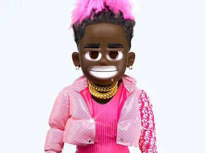 NFT // BABY YOUNG THUG // METAVERS branding character design illustration metavers nft rap render young thug