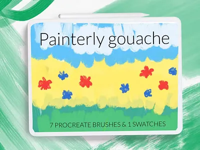 Free Painterly gouache brushes acrylic artistic brushes color dry brush gouache gouache brushes gouache procreate graphic design oil paint brush paint brushes palette paper procreate procreate brush procreate brushes procreate texture simple texture