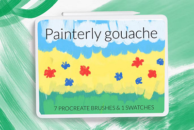 Free Painterly gouache brushes acrylic artistic brushes color dry brush gouache gouache brushes gouache procreate graphic design oil paint brush paint brushes palette paper procreate procreate brush procreate brushes procreate texture simple texture