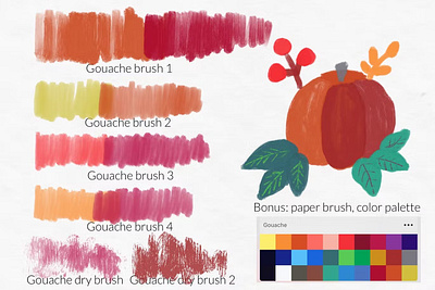 Free Painterly gouache brushes acrylic artistic brush brushes color dry dry brush gouache gouache brushes gouache procreate oil paint brush paint brushes palette paper procreate procreate brush procreate brushes procreate texture texture