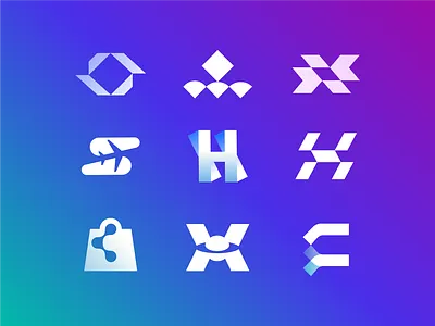 Logo mark collection a b c d e f g h i j k l m n o animal ant bit blockchain branding crypto leter letter mark lettermark logo collection online p q r s t u v w x y z planetlogo roxana niculescu saas shopping sky tech travel