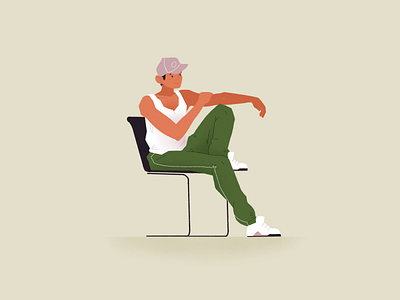 Men on chair brushes chair character design fun graphic design illustration illustrator men pose procreate