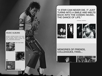 Michaek Jackson branding design illustration michaeljackson minimalism singer song typography ui ux webdesign website