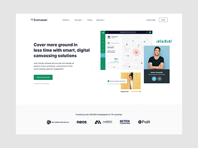 Ecanvasser - digital canvassing solutions canvassing design ui ux vote web webdesign website