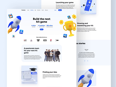 New Voodoo Website - Publishing branding design figma landing page mobile publishing tech ui video video game voodoo webpage website