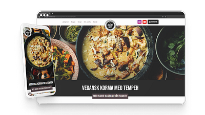 Recipe header for javligtgott.se branding design elementor figma food header jetengine mobile recipe ui wordpress