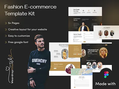 Wear Drop Villa - Fashion E-commerce Web Template Kit ecommerce shop fashion store fashion wear online store wear drop villa web template