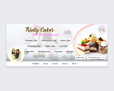 Trinty Cakes FB Cover Photo artwork banner cover design fb banner fb cover graphic design post raster social media social media banner social media cover typography vector