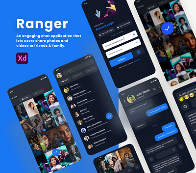 Ranger chatapp design mobile app ui
