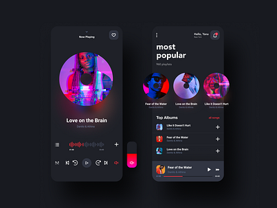 Social Media UI KIT (dark theme) app concept mobile mobile app shot ui ui kit ui ux ui8 ui8net uikit uiux