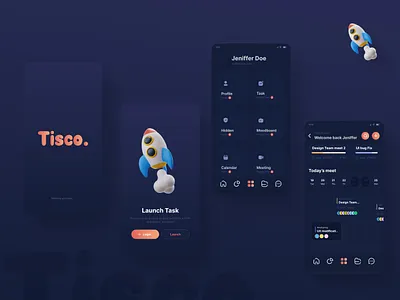 SaaS Mobile App concept - Dark Theme app appdesign mobileapp ui ui ux ui ux user uidesign uiux uxdesign uxinspiration