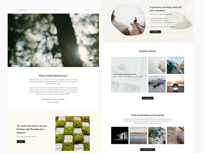 Wabi-Sabi Journey Redesign japan japanese design live website responsive wabisabi website website design zen zen garden
