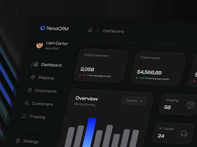 NexaCRM | Dashboard crm crm system dashboard interface shipping ui uiux ux web design