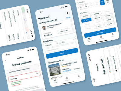 Healthcare App Design app design mobile design ui ux