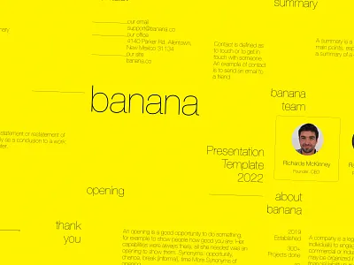 Banana - Presentation Template aesthetic